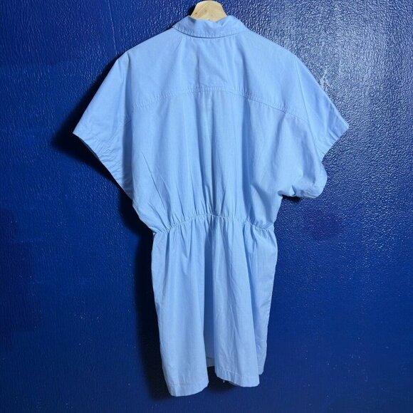 Abercrombie & Fitch Women's Button Shirt Dress blue Plain Turn-down collar - Picture 8 of 12